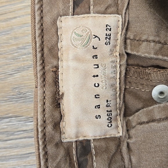 Sanctuary tan khaki bell bottom flare pants, size 27 - Picture 9 of 10
